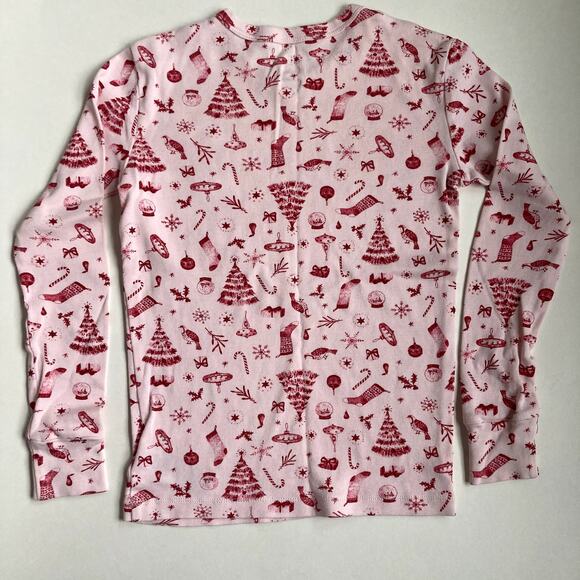 Gap Kids Christmas Icons Printed Pajama Set - Pink Red - 10 - Picture 4 of 10